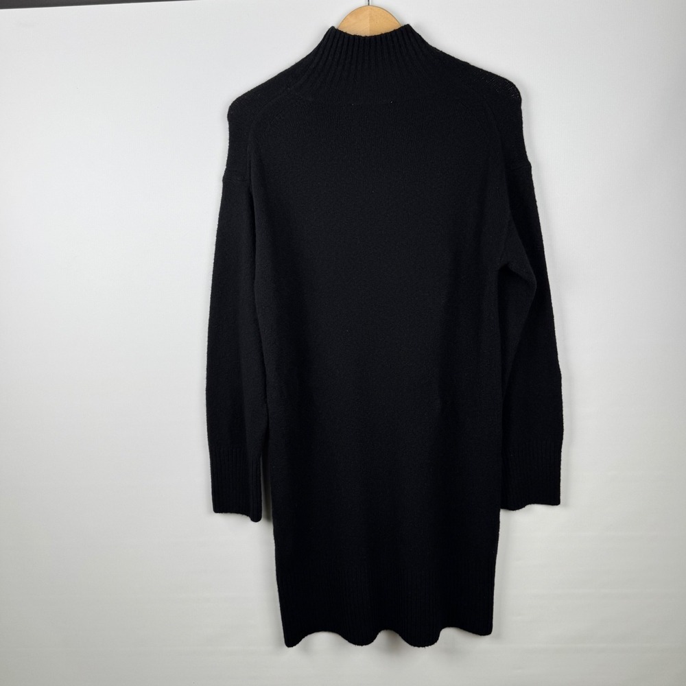 Everlane Black Knit Sweater Dress Long Sleeve Turtleneck Casual Womens Size M - Picture 8 of 13